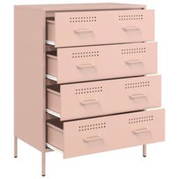 Berkfield Home Sideboard Pink 68x39x89 cm Steel - Size: 68 x 39 x 89 cm - thumbnail 9