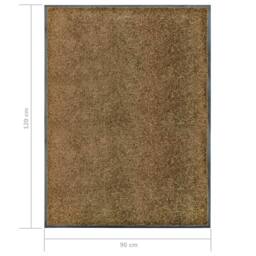 Berkfield Home Pliable Doormat Washable Brown 90x120 cm - thumbnail 6