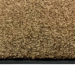 Berkfield Home Pliable Doormat Washable Brown 90x120 cm - thumbnail 1