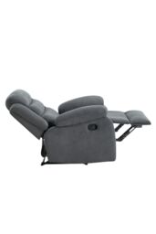 More4Homes Boston 1 Seater Fabric Manual Recliner Chair in Grey - thumbnail 6