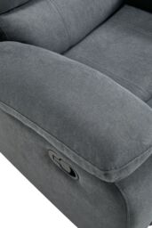 More4Homes Boston 1 Seater Fabric Manual Recliner Chair in Grey - thumbnail 7