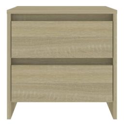 Berkfield Home Bedside Cabinets 2 pcs Sonoma Oak 45x34.5x44.5 cm Engineered Wood in Brown - thumbnail 4