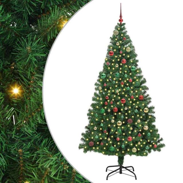 Berkfield Home Artificial Christmas Tree with 300 LEDs with Stand Green 180 cm - image 1