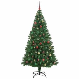 Berkfield Home Artificial Christmas Tree with 300 LEDs with Stand Green 180 cm - thumbnail 5
