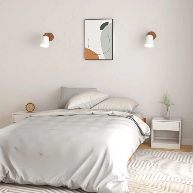 Berkfield Home Bedside Cabinets 2 pcs White 40x31x40 cm Solid Pinewood - Size: 40 x 31 x 40 cm - image 1