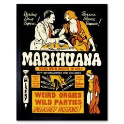 "Artery8 Political Anti Drug Abuse Prohibition Marijuana Weed 12x16"" Framed Art in Black - Size: W12"" x H16""" - thumbnail 1