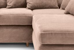 Abakus Direct Jumbo Corner Sofa Brown Right - thumbnail 5