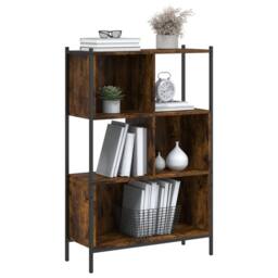 Berkfield Home Bookcase Smoked Oak 72x28x109 cm Engineered Wood in Brown - Size: 72 x 28 x 109 cm - thumbnail 4