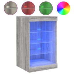 Berkfield Home Sideboard with LED Lights Grey Sonoma 41x37x67 cm - Size: 41 x 37 x 67 cm - thumbnail 2