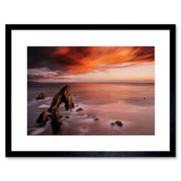 "Artery8 Wall Art Print Cole Crohy Head Sea Arch Ireland Framed in Black - Size: W7"" x H9""" - thumbnail 1