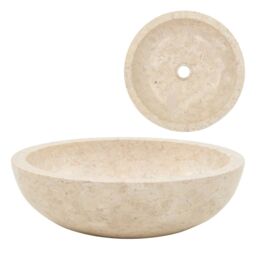 Berkfield Home Sink 40x12 cm Marble Cream - thumbnail 1