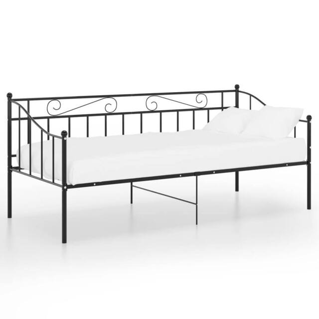 Berkfield Home Sofa Bed Frame without Mattress Black Metal 90x200 cm - image 1