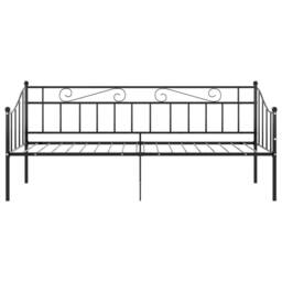Berkfield Home Sofa Bed Frame without Mattress Black Metal 90x200 cm - thumbnail 4