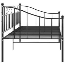 Berkfield Home Sofa Bed Frame without Mattress Black Metal 90x200 cm - thumbnail 5