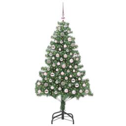 Berkfield Home Lush Christmas Tree with 300 LEDs with Stand Green 180 cm PVC - thumbnail 1