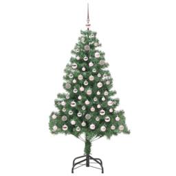 Berkfield Home Lush Christmas Tree with 300 LEDs with Stand Green 180 cm PVC - thumbnail 4