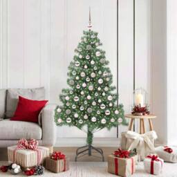 Berkfield Home Lush Christmas Tree with 300 LEDs with Stand Green 180 cm PVC - thumbnail 2