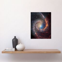 "Artery8 NASA Hubble James Webb Telescope Spiral Galaxy NGC 1566 Wall Art Print - Size: W24"" x H32""" - thumbnail 2