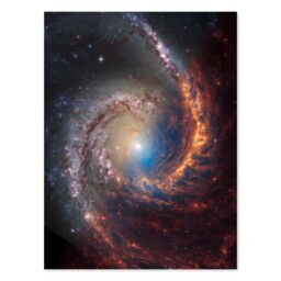 "Artery8 NASA Hubble James Webb Telescope Spiral Galaxy NGC 1566 Wall Art Print - Size: W24"" x H32""" - thumbnail 1
