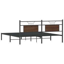 Berkfield Home Bed Frame without Mattress Brown Oak 183x203 cm Engineered Wood - thumbnail 8