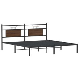 Berkfield Home Bed Frame without Mattress Brown Oak 183x203 cm Engineered Wood - thumbnail 3