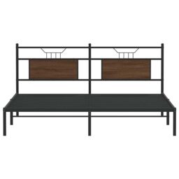 Berkfield Home Bed Frame without Mattress Brown Oak 183x203 cm Engineered Wood - thumbnail 6