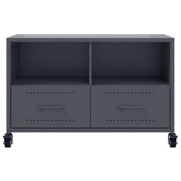 Berkfield Home TV Cabinet Anthracite 68x39x43.5 cm Steel in Black - thumbnail 6