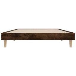 Berkfield Home Durable Bed Frame Smoked Oak 90x200 cm Engineered Wood in Brown - thumbnail 6