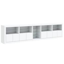 Berkfield Home Sideboard with LED Lights White 283x37x67 cm - Size: 283 x 37 x 67 cm - thumbnail 6