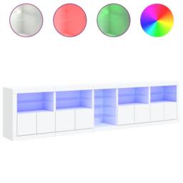 Berkfield Home Sideboard with LED Lights White 283x37x67 cm - Size: 283 x 37 x 67 cm - thumbnail 5