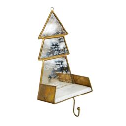 Ivyline Glass Christmas Tree Marble Stocking Holder H30Cm W14Cm D10Cm - thumbnail 2