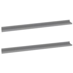 Berkfield Home Wall Shelves 2 pcs Grey 100x9x3 cm - Size: 100 x 9 x 3 cm - thumbnail 3