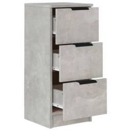 Berkfield Home Sideboards 2 pcs Concrete Grey 30x30x70 cm Engineered Wood - Size: 30 x 30 x 70 cm - thumbnail 7