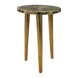Balterley Boho Round 3 Leg Coffee Table, 400mm x 600mm - Brass in Metallics