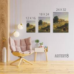 "Artery8 Camille Corot Hagar & Her Son in the Wilderness Canvas Art Print - Size: W12"" x H16""" - thumbnail 4