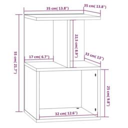 Berkfield Home Elegant Bedside Cabinets 2 pcs Grey Sonoma 35x35x55 cm Engineered Wood - Size: 35 x 35 x 55 cm - thumbnail 8