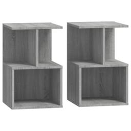 Berkfield Home Elegant Bedside Cabinets 2 pcs Grey Sonoma 35x35x55 cm Engineered Wood - Size: 35 x 35 x 55 cm - thumbnail 3