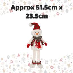 VFM e-Store Christmas Standing Snowman Decoration 51.5cm x 23.5cm White X 1 - Size: 51.5 cm x 23.5 cm - thumbnail 2