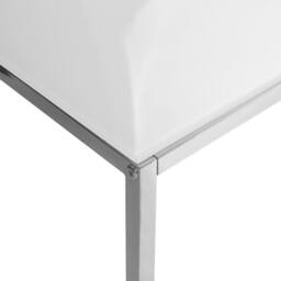 Wyld and Coco Nesting Coffee Tables white glass top silver frame - thumbnail 9