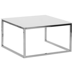 Wyld and Coco Nesting Coffee Tables white glass top silver frame - thumbnail 5