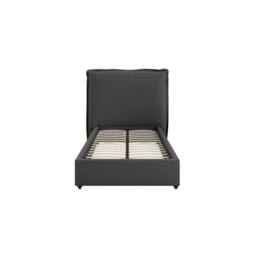 Wyld Haus Wexford 3ft Single Bed Deep Grey Linen Upholstered Pillow Headboard in Dark Grey - thumbnail 3