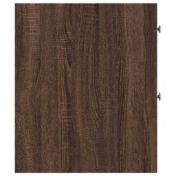 Berkfield Home Narrow Bathroom Cupboard with Wheels Brown Oak Engineered Wood - thumbnail 5