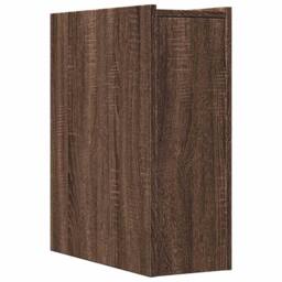 Berkfield Home Narrow Bathroom Cupboard with Wheels Brown Oak Engineered Wood - thumbnail 6