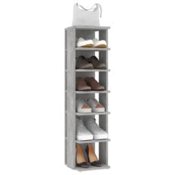 Berkfield Home Shoe Cabinets 2 pcs Concrete Grey 25x27x102 cm - Size: 25 x 27 x 102 cm - thumbnail 7