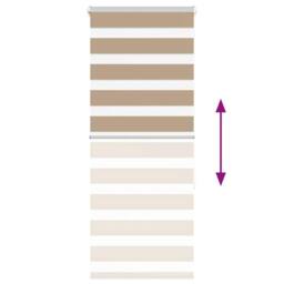Berkfield Home Elegant Zebra Blind Sand Brown 65x150 cm Fabric Width 60.9 cm Pol - thumbnail 5