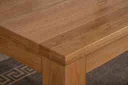 Thats Furniture Dakot 182 x 92cm Oak Large Dining Table & 8 Washington Fabric Chairs in Beige - Size: 182 x 92 cm - thumbnail 5