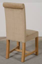 Thats Furniture Dakot 182 x 92cm Oak Large Dining Table & 8 Washington Fabric Chairs in Beige - Size: 182 x 92 cm - thumbnail 7