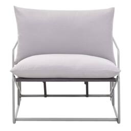 Wyld and Coco Grey Oversized Slipper Chair with Waterproof Upholstery - thumbnail 6