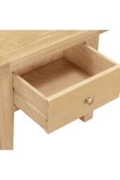 Home Source Bedroom Solid Wooden 1 Drawer Side Lamp Table Bedside Cabinet Oak Top in Light Oak - thumbnail 7