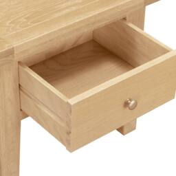 Home Source Bedroom Solid Wooden 1 Drawer Side Lamp Table Bedside Cabinet Oak Top in Light Oak - thumbnail 5